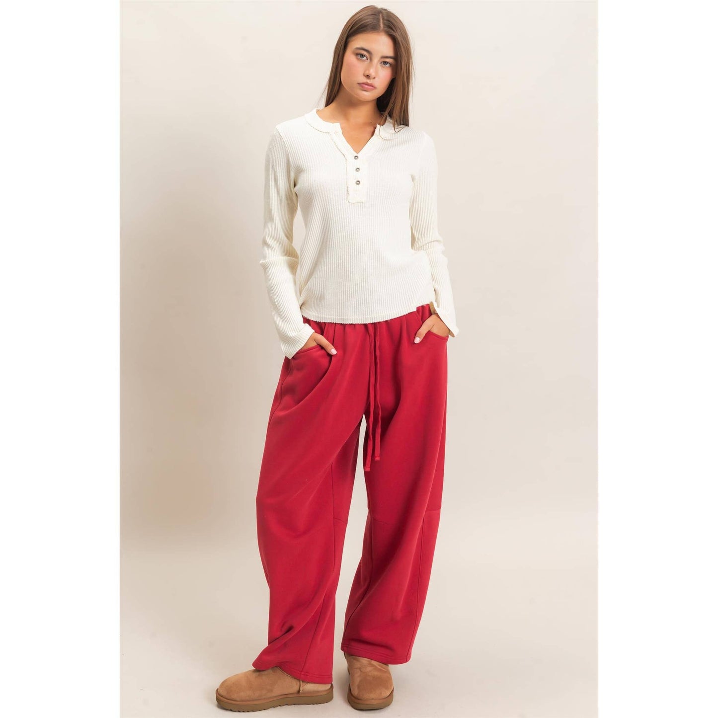 HYFVE - Drawstring Waist Barrel Sweatpants