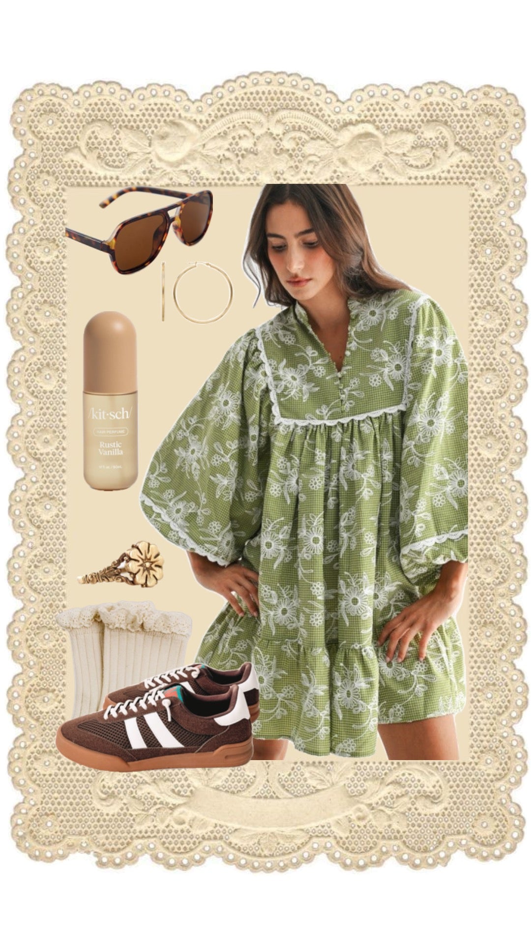 Sage Meadow Embroidered Dress