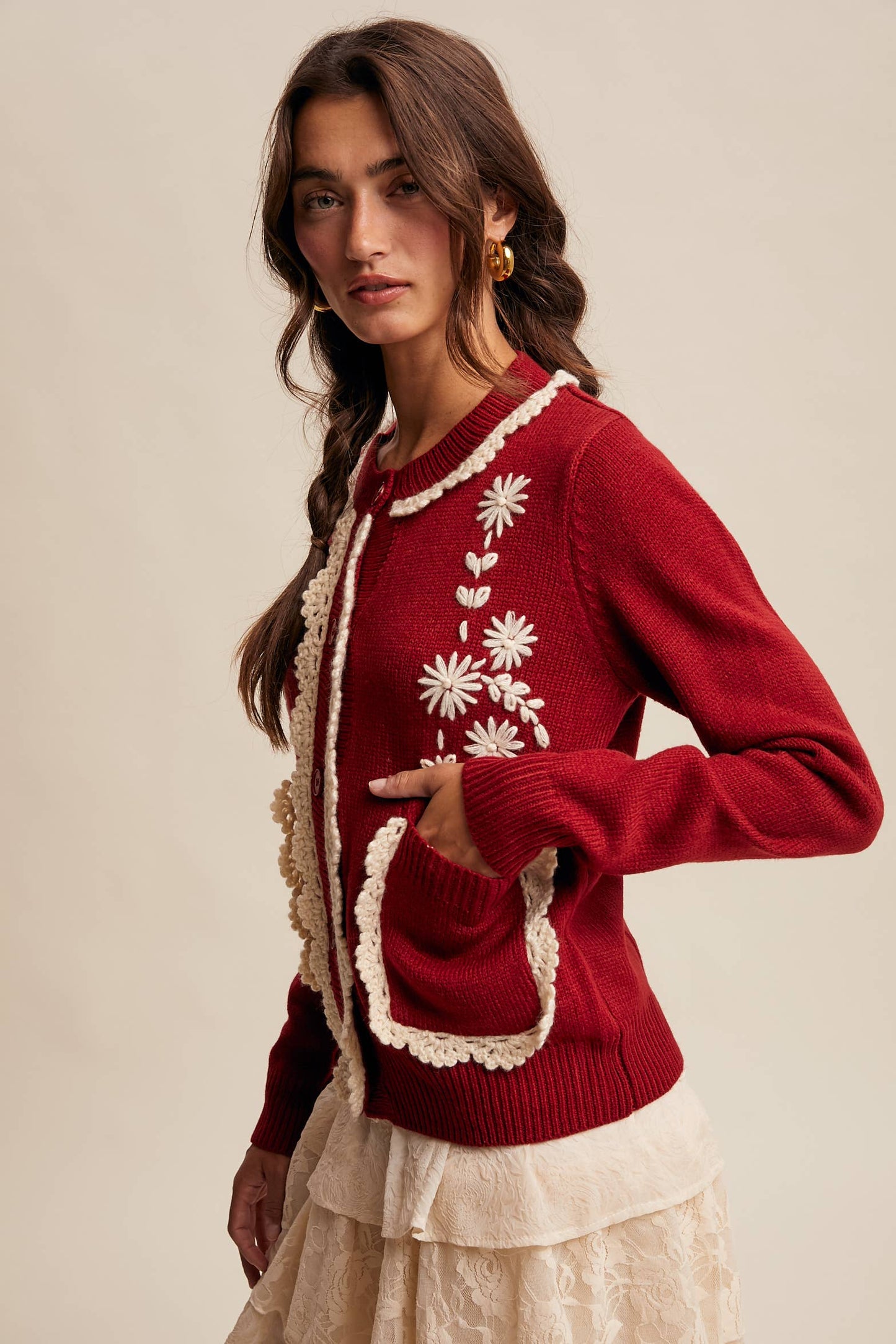 The Holly Lane Embroidered Cardigan