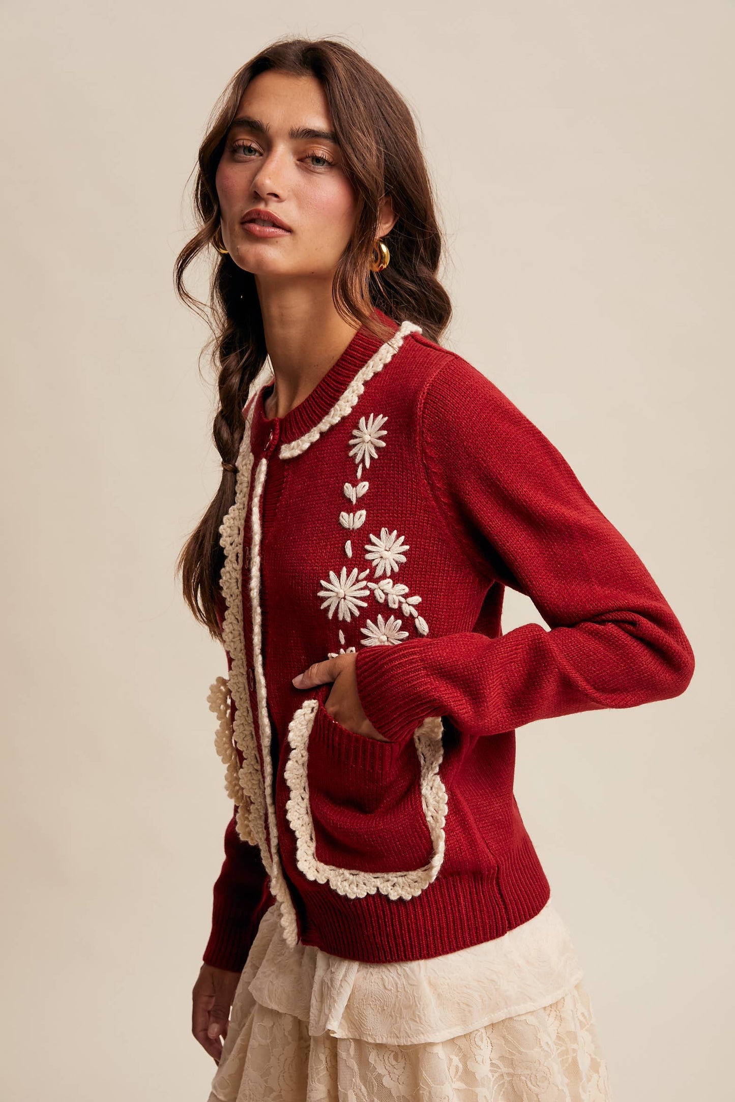 The Holly Lane Embroidered Cardigan