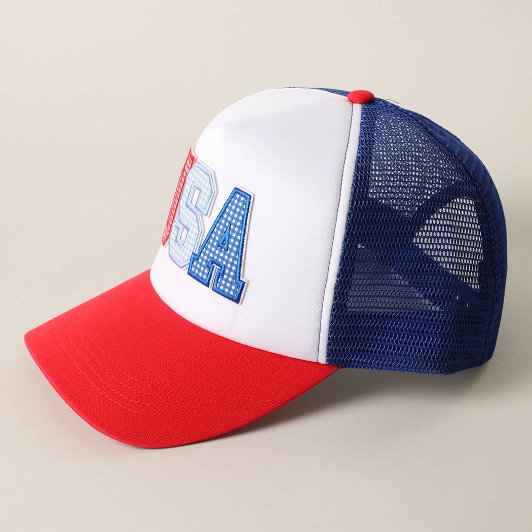 Gingham Patch USA Trucker Hat