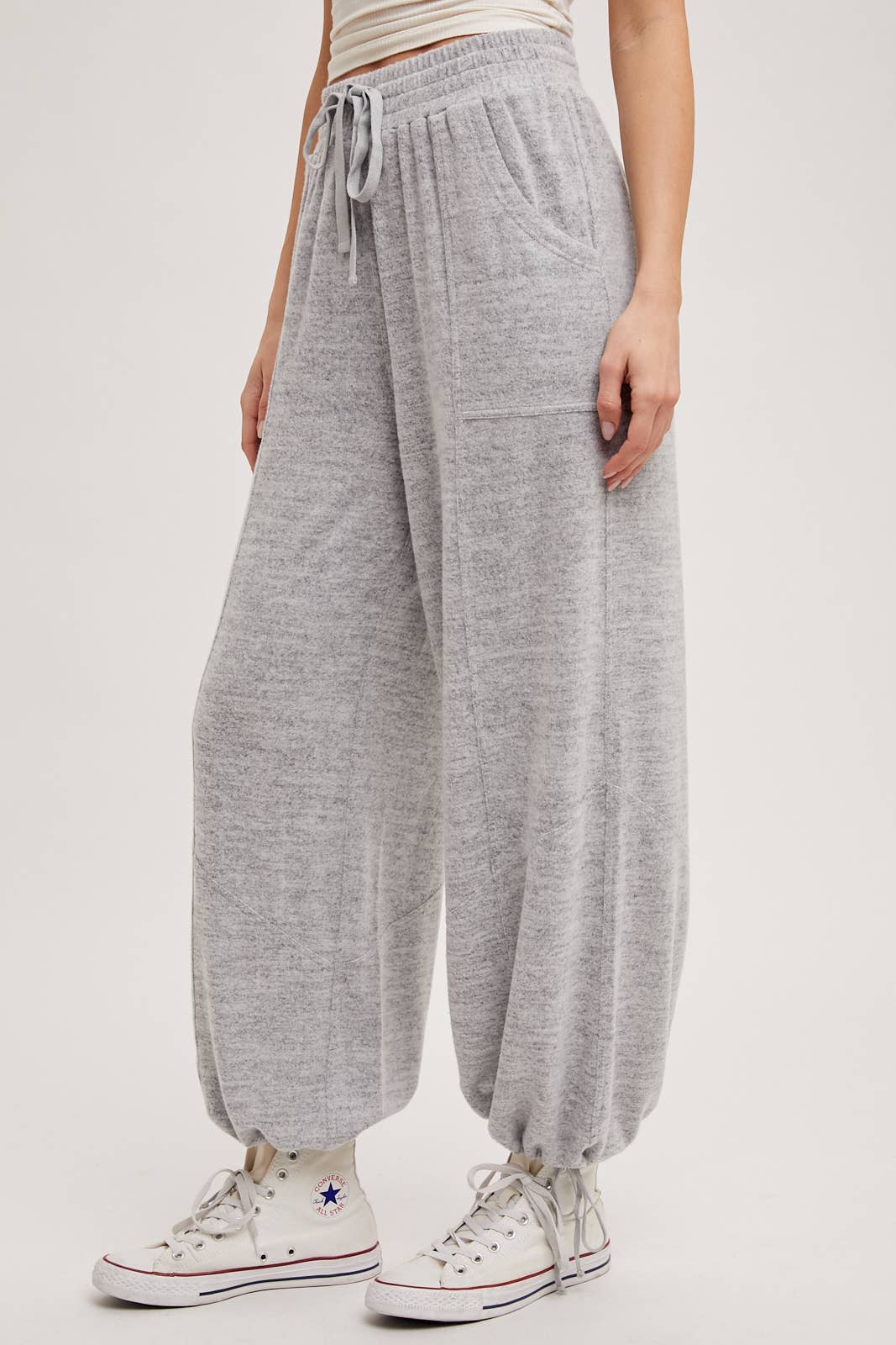 Bluivy - DRAWSTRING HIGH WAIST JOGGER SWEATPANTS