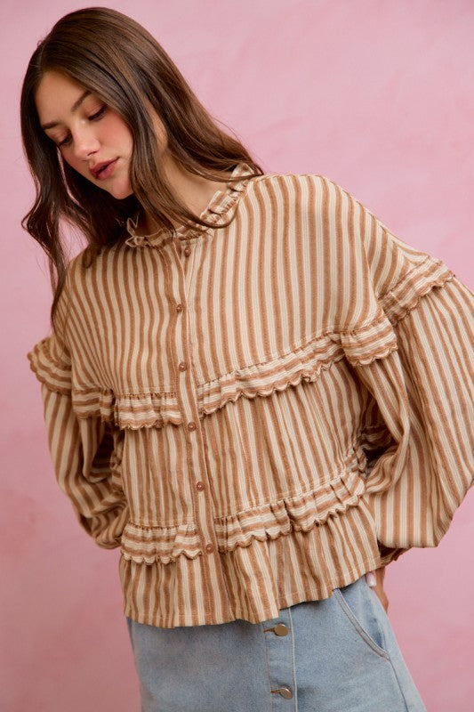 Golden Hour Ruffle Blouse