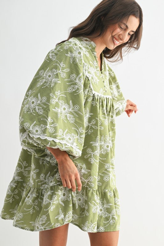 Sage Meadow Embroidered Dress