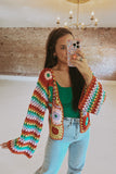 Granny Square Open Front Cardi