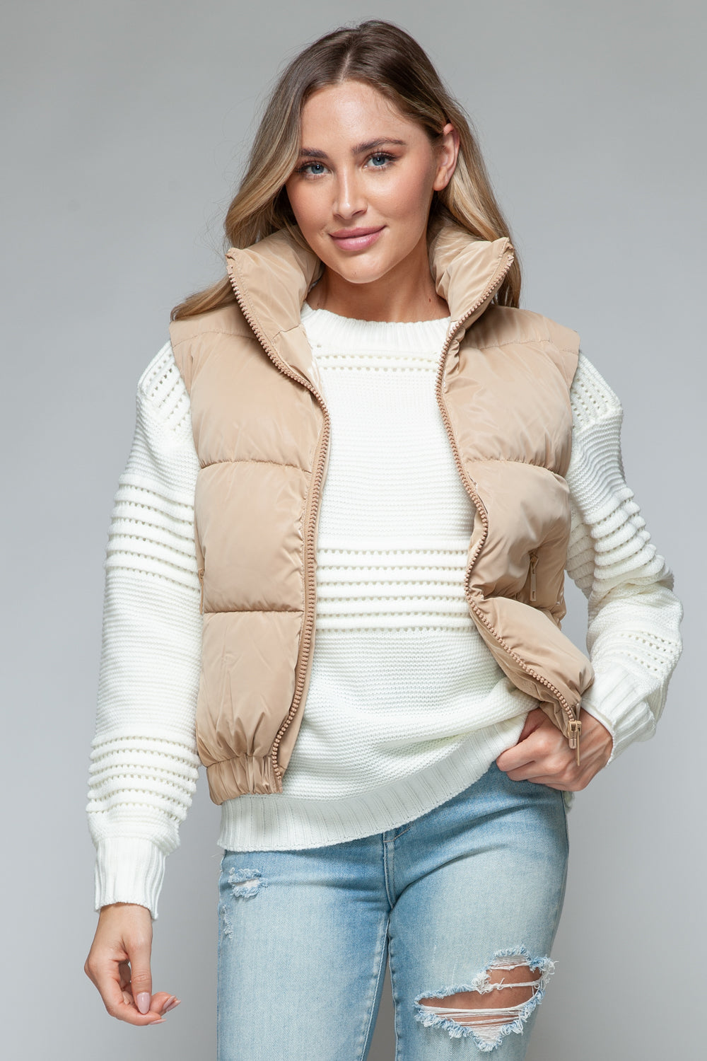 Snobbish Fur Lined Puffer Vest