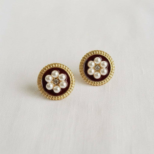 Vintage Pearl Bloom Studs