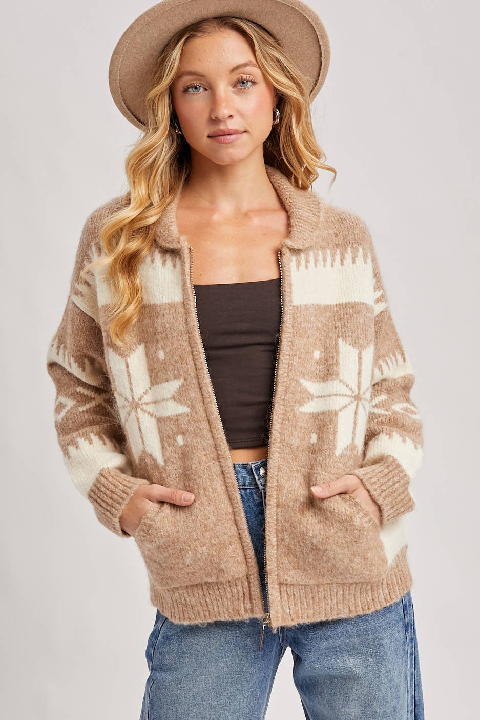 The Fireside Snowfall Zip Cardigan