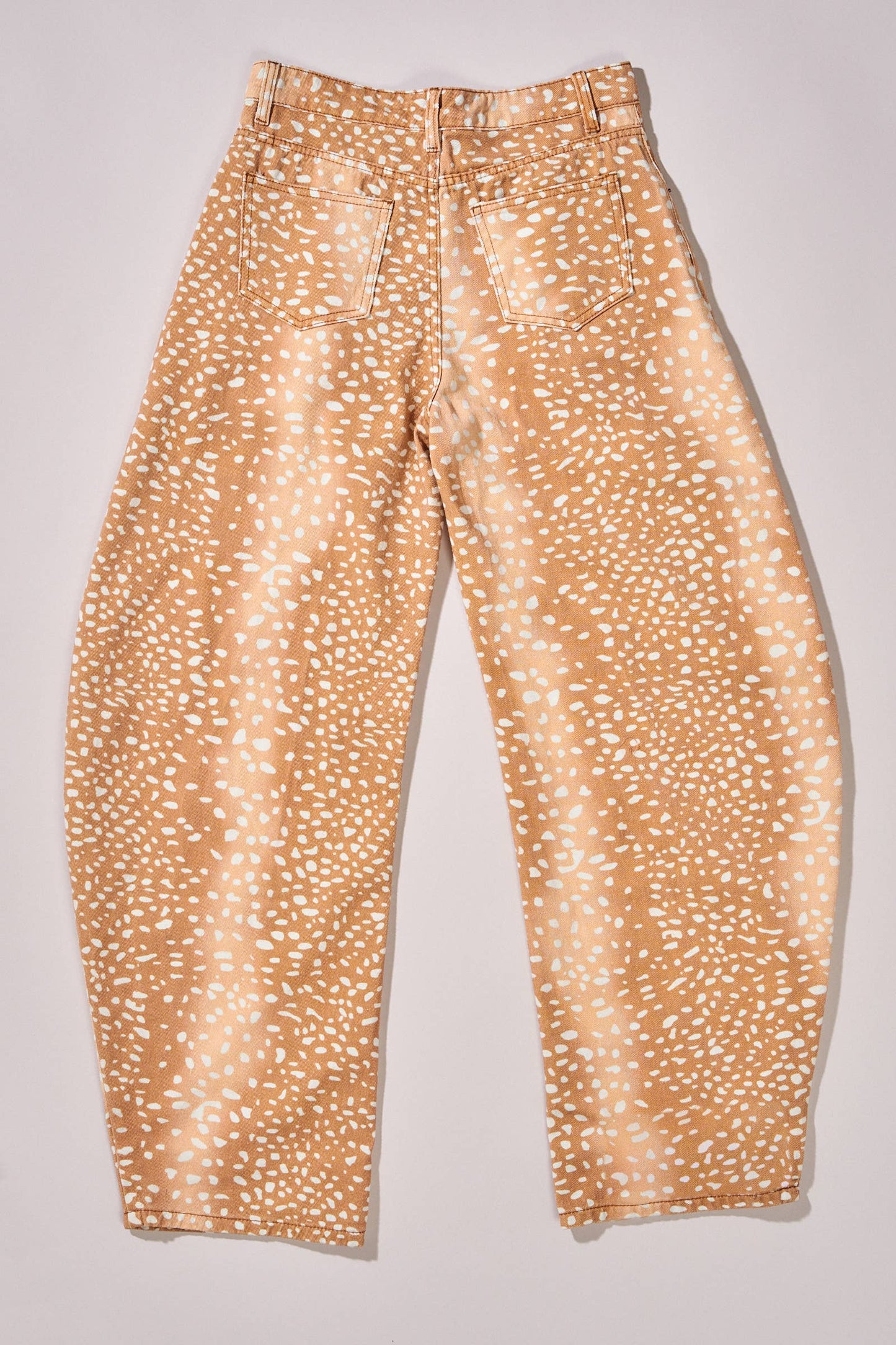 Urban Daizy - Bambi Deer Print Wide Leg Denim Pants