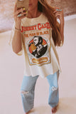 Johnny Cash Live in Concert Tee in Stone Vintage