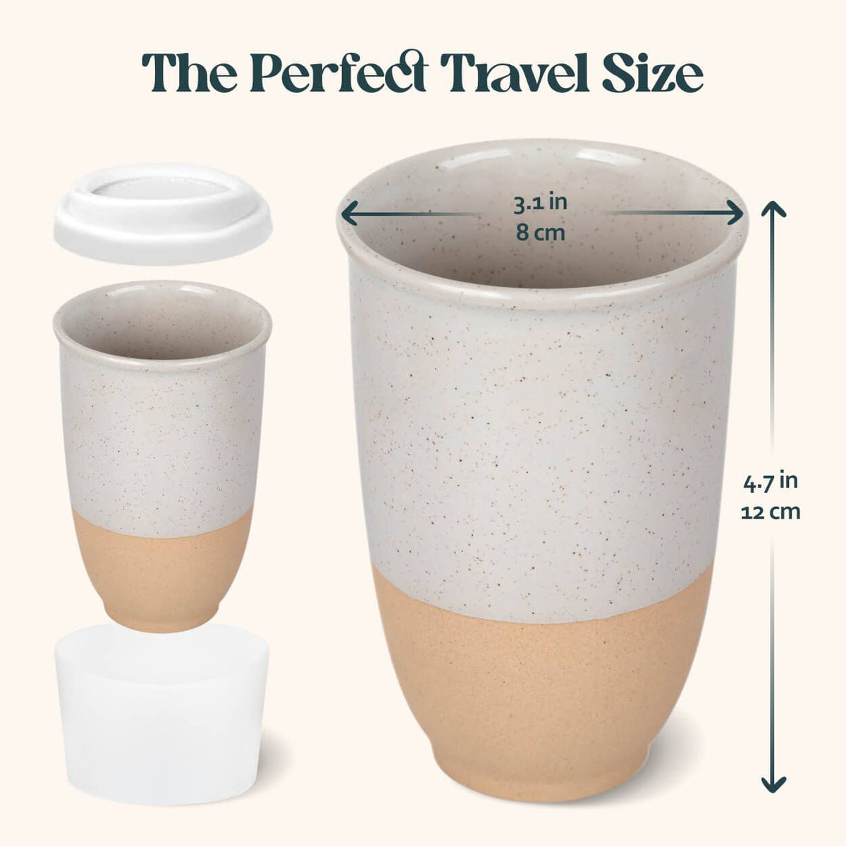 Nova Ceramics Travel Mugs - Dune 12oz Ceramic Travel Mug – Eco-Friendly Artisan Mug