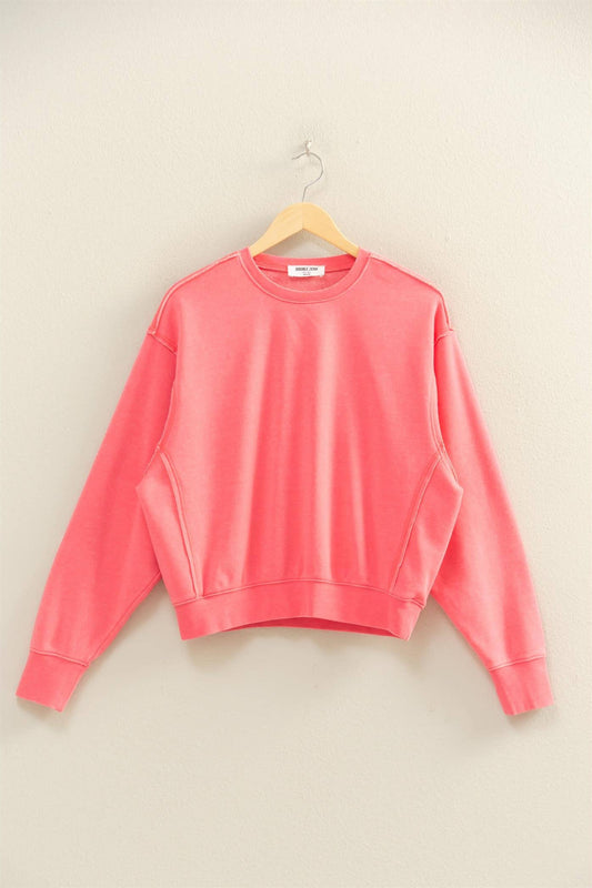 sunset pink buttercloud lounge sweatshirt womens cozy pullover