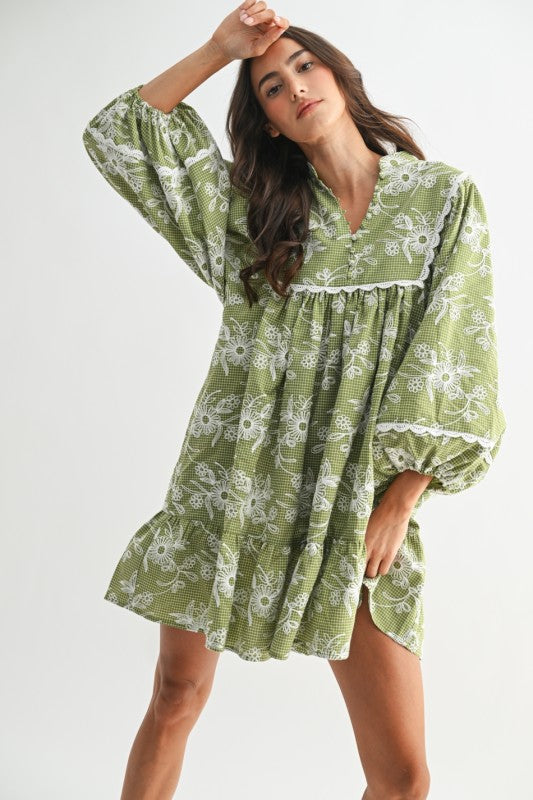Sage Meadow Embroidered Dress