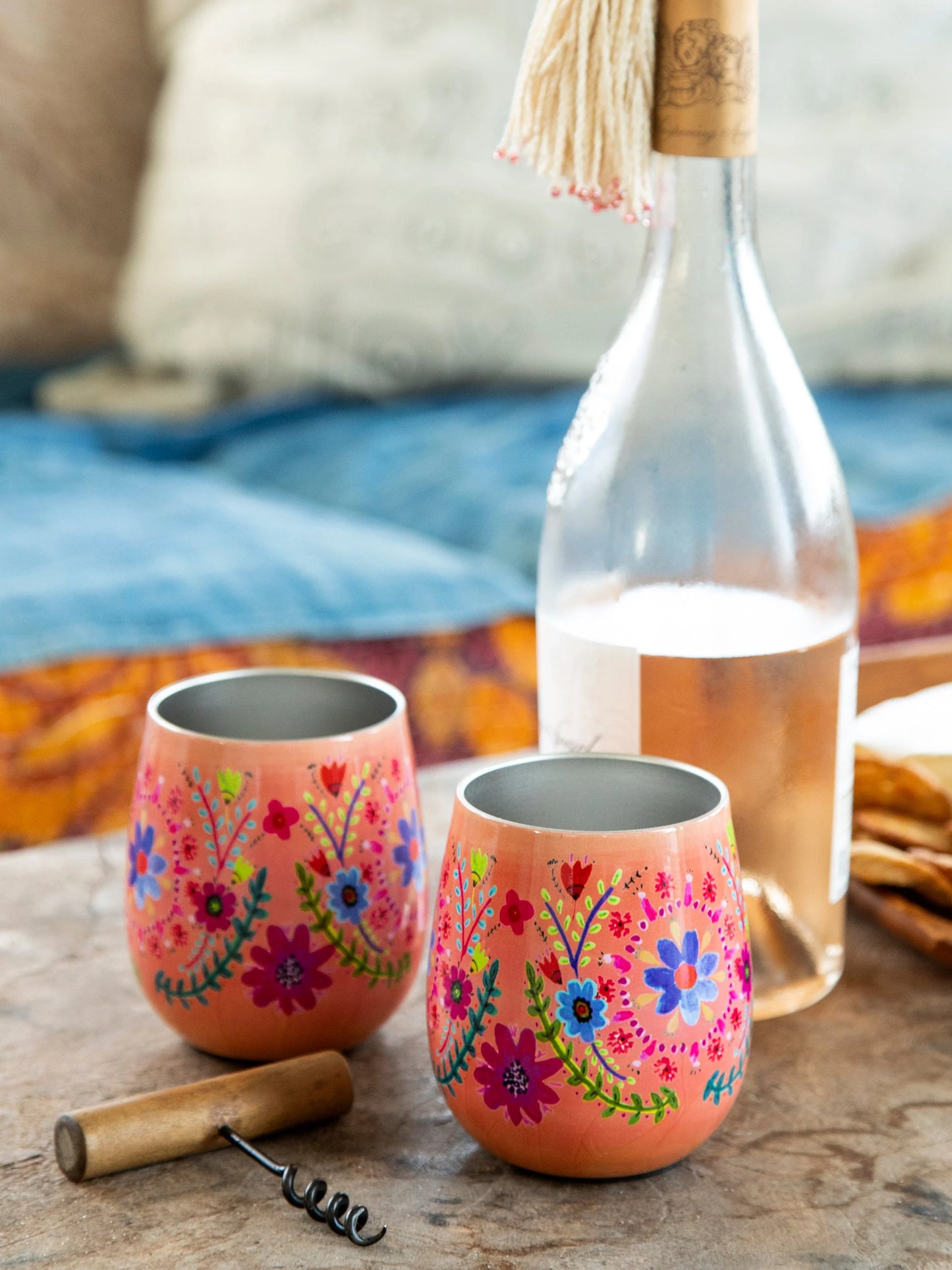 Natural Life Stainless Steel Wine Tumblers (2)