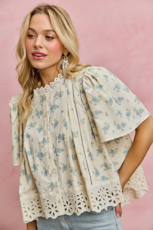 Bluebell Eyelet Blouse