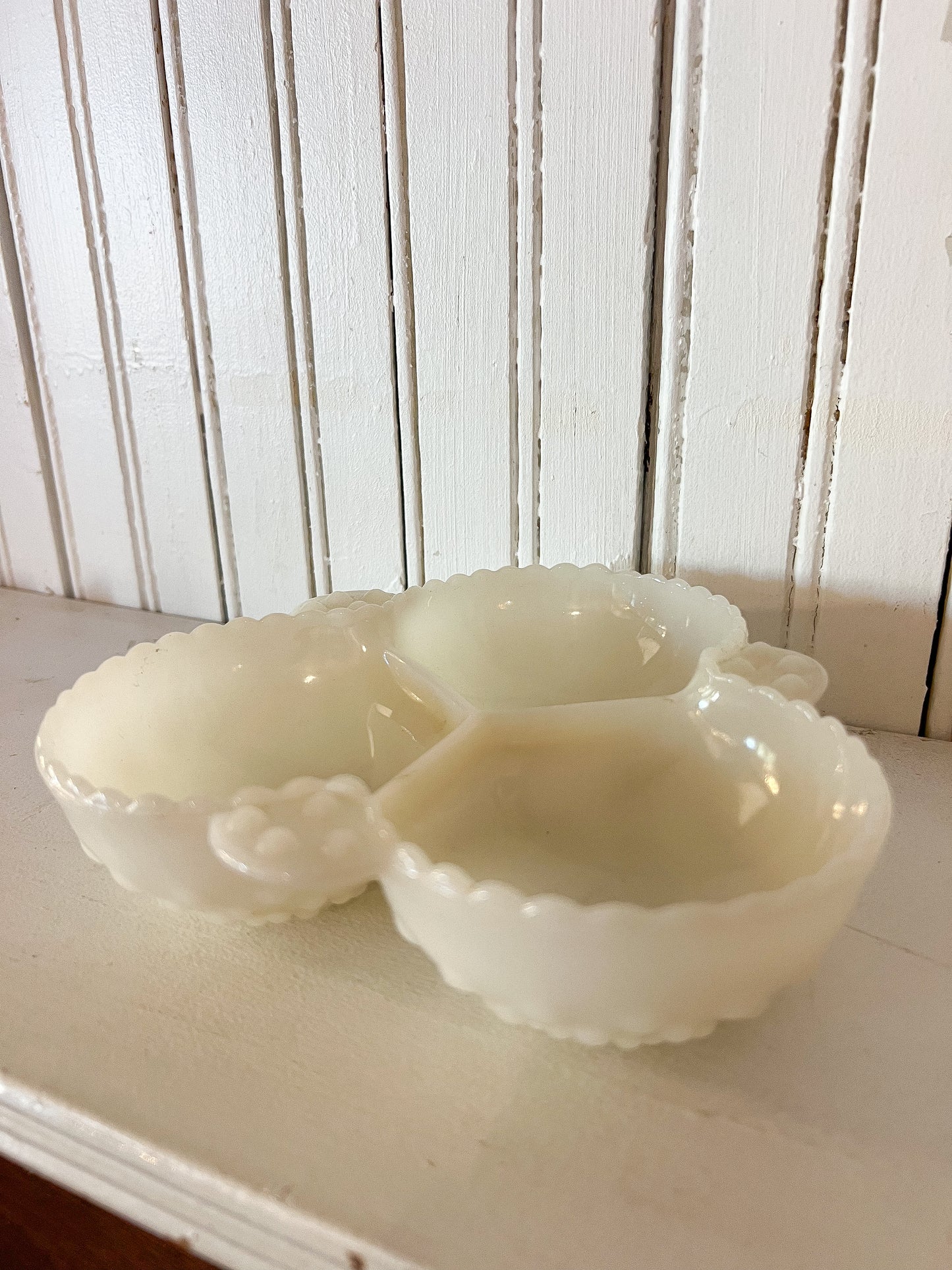 FOUND & Co. Milk Glass Clover Dish