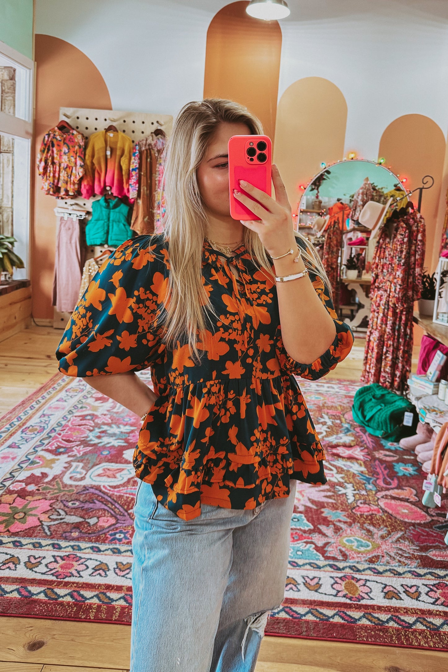 Madrid Floral Tiered Blouse