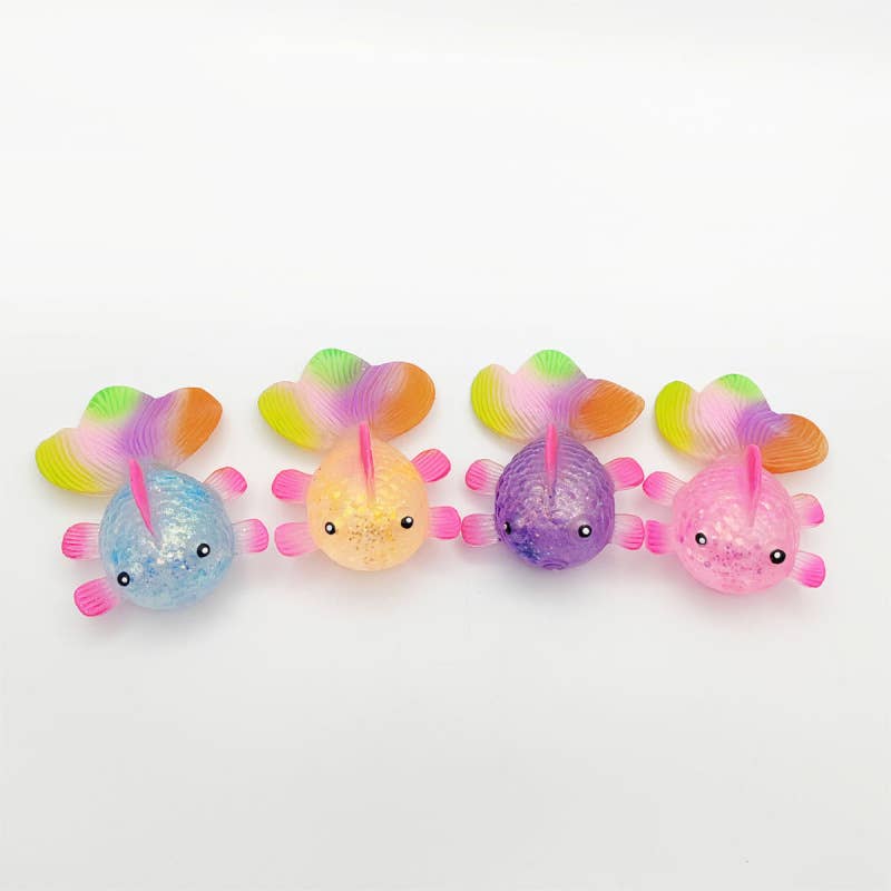 Colorful toy rainbow fish squishy 