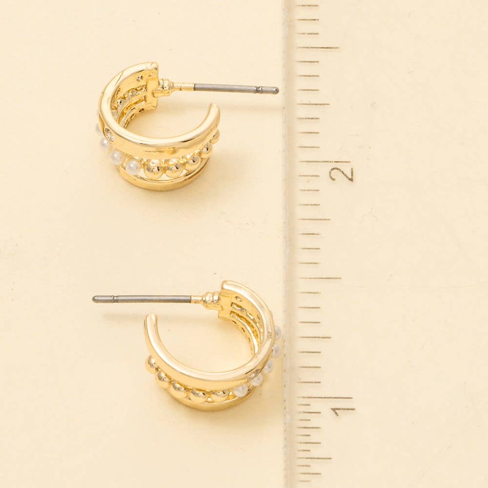 The Pearl Trio Hoops
