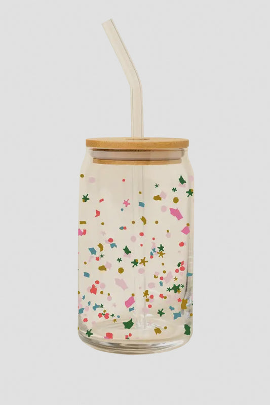 Confetti Crack Can Glass
