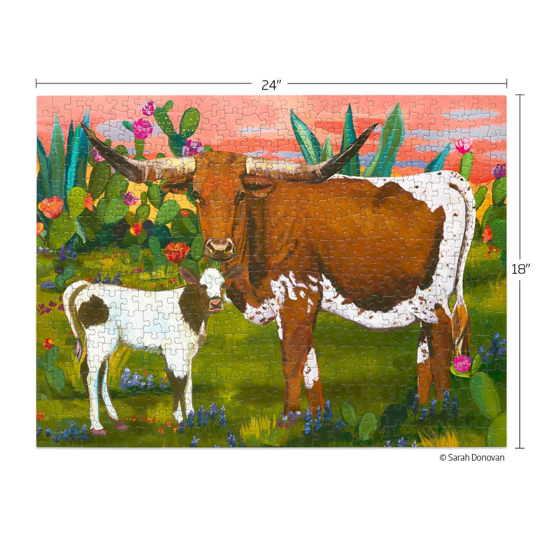 WerkShoppe - Longhorns 500 Piece Puzzle