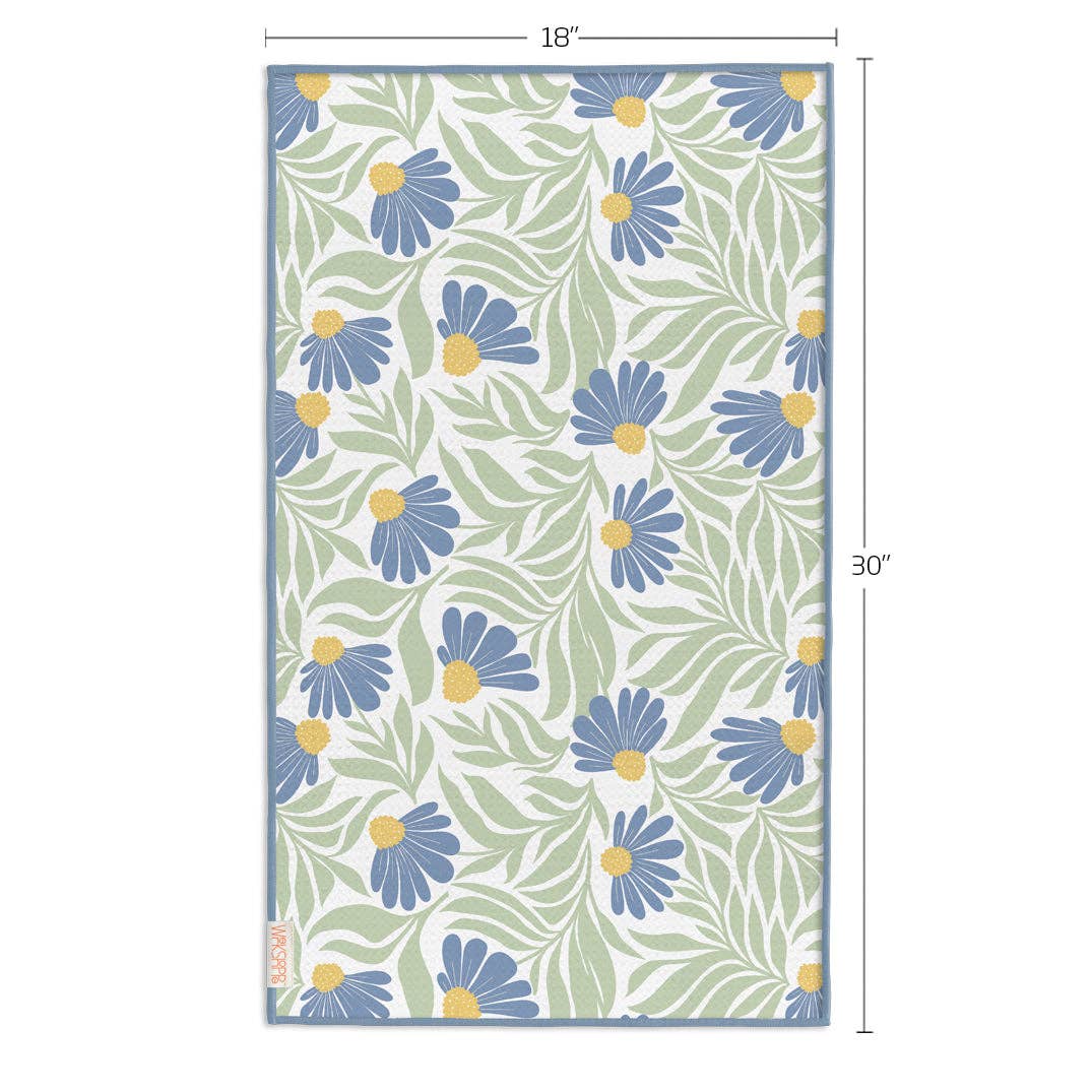 WerkShoppe - Blue Coneflower Microfiber Kitchen Towel