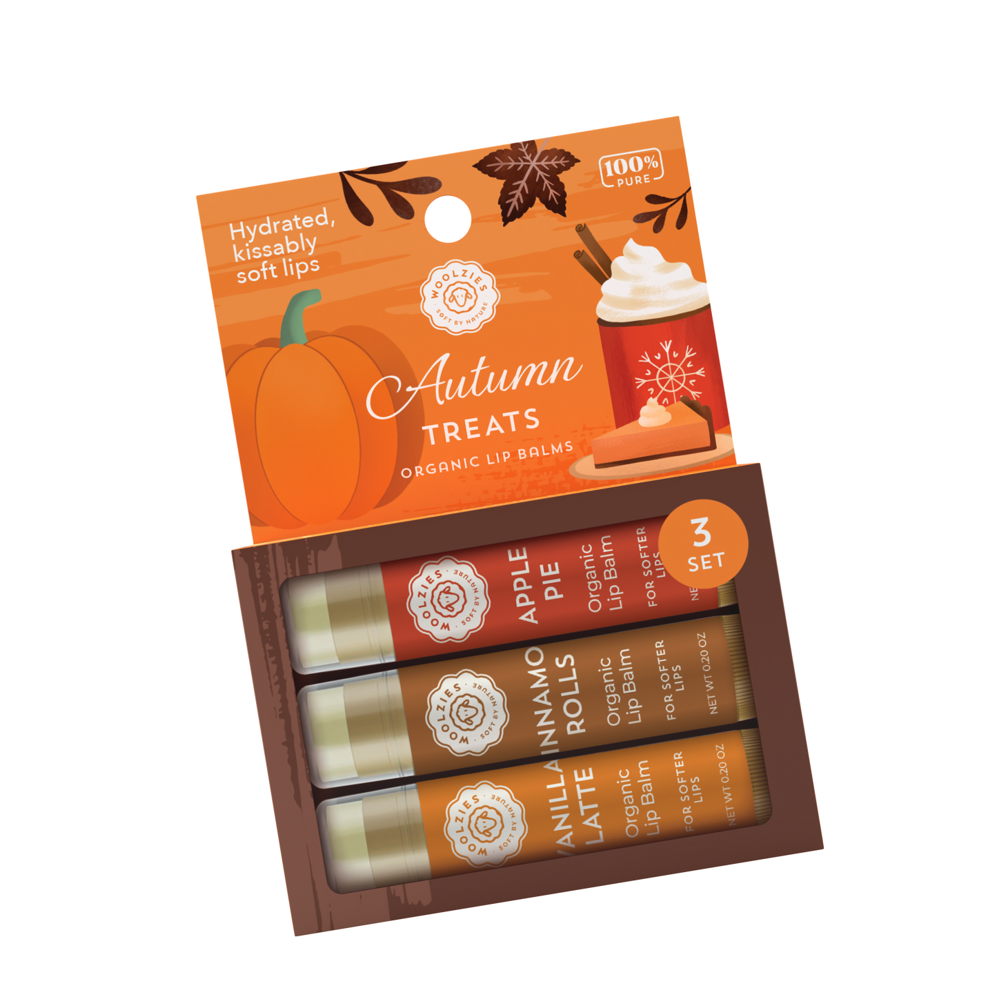 Woolzies - Autumn Treats Lip Balm Set Of 3