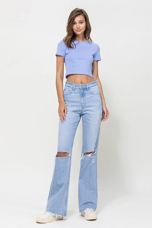 Vervet Super High Rise Distressed Jeans