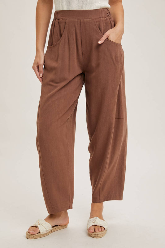 Bluivy - RELAXED BARREL PANTS WITH POCKETS