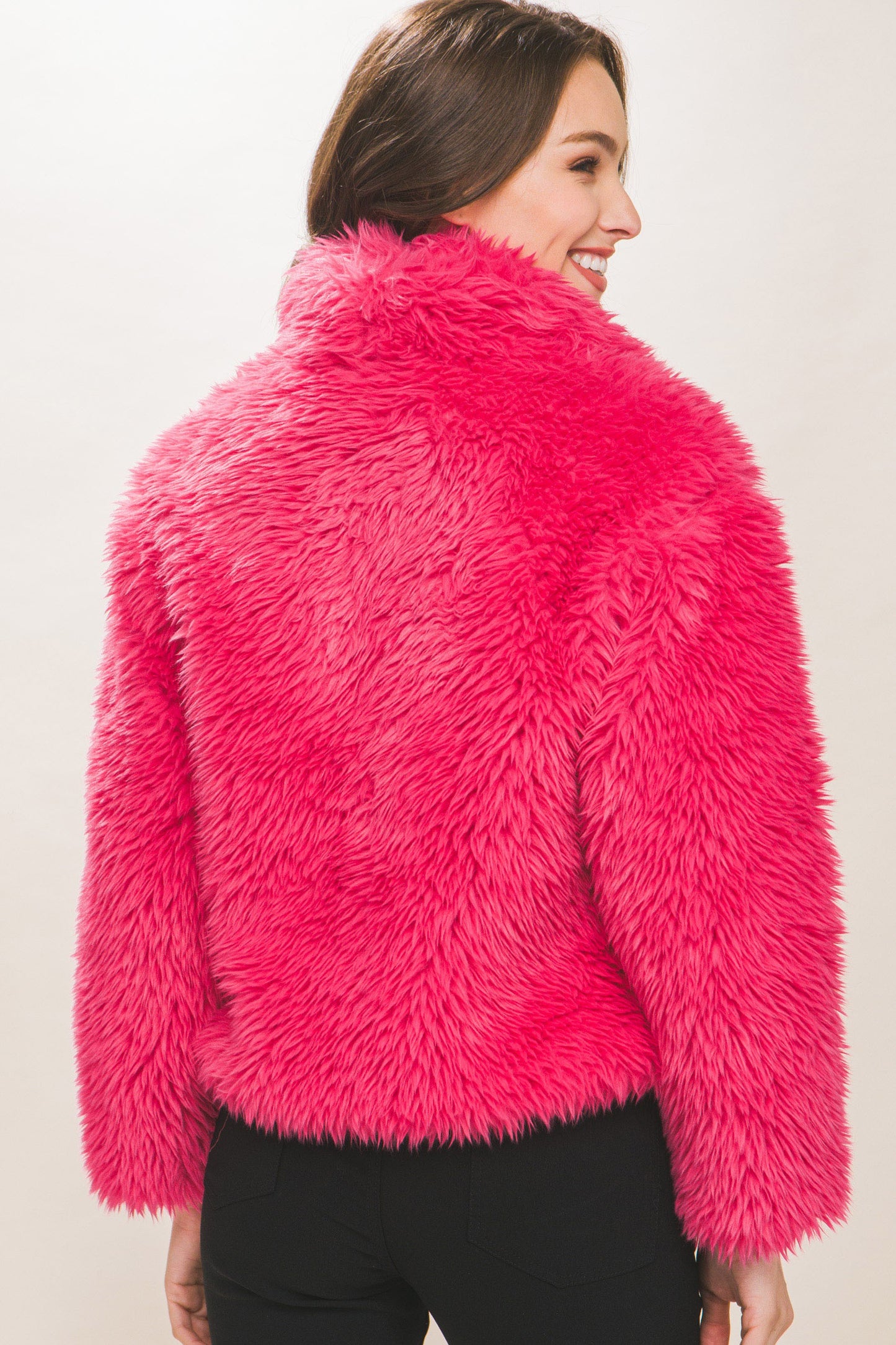 Very Berry Faux Fur Jacket