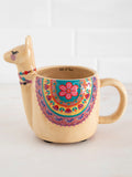 Natural Life Llama Folk Art Mug