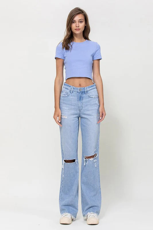 Vervet Super High Rise Distressed Jeans