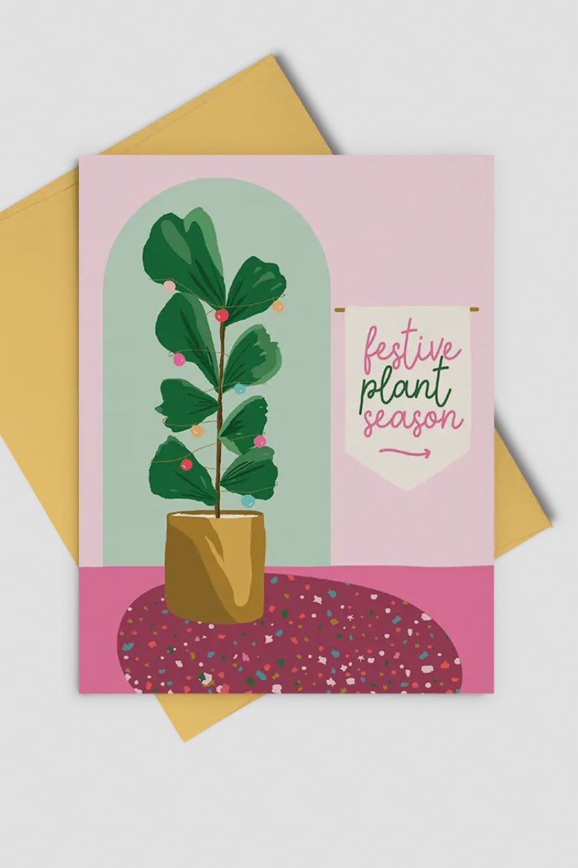 Festive Plant Season Greeting Card