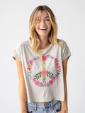 Natural Life Boxy Floral Peace Tee