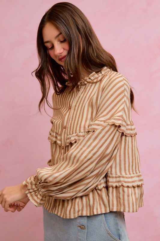 Golden Hour Ruffle Blouse