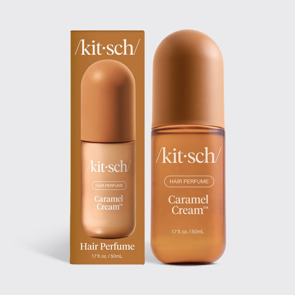 KITSCH Caramel Cream Hair and Body Perfume Mist with salted caramel, whipped vanilla, marshmallow and sandalwood notes