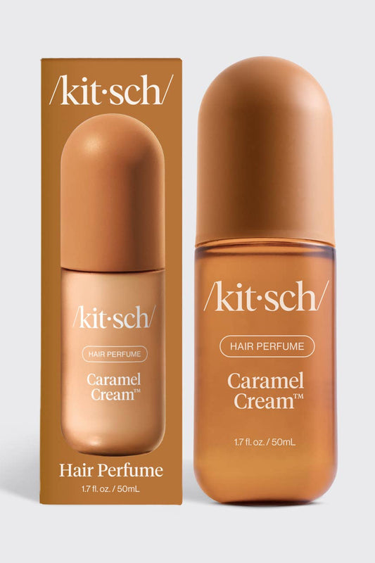 KITSCH Caramel Cream Hair and Body Perfume Mist with salted caramel, whipped vanilla, marshmallow and sandalwood notes