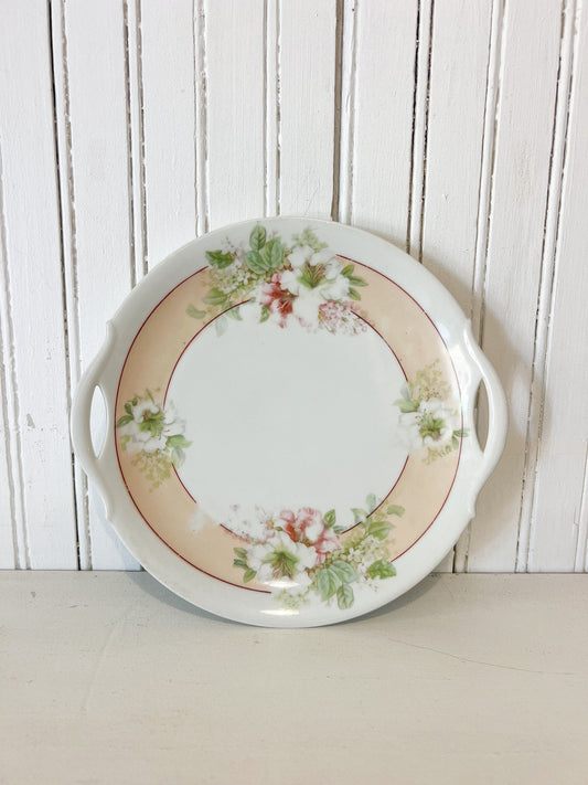 FOUND & Co. Blushing Bloom Handled Plate