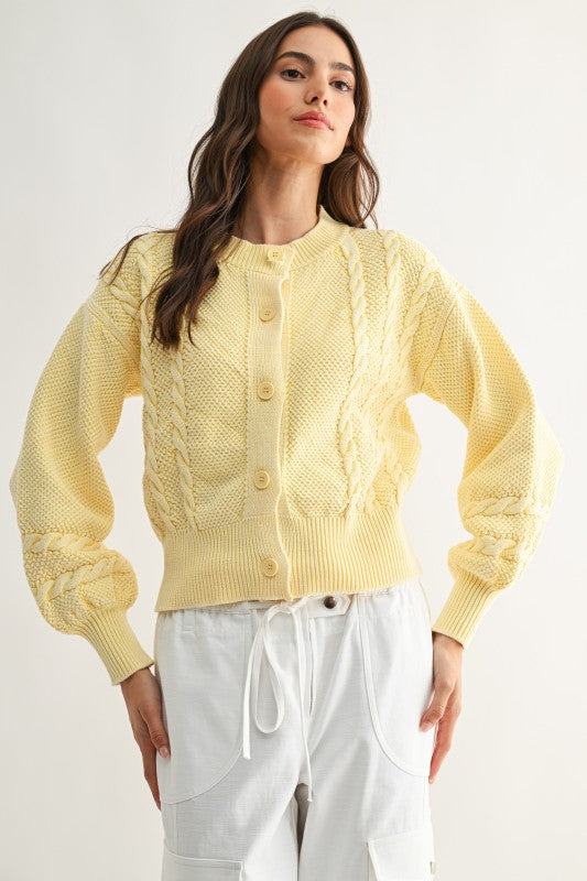 Sweet Cream Cable Cardigan