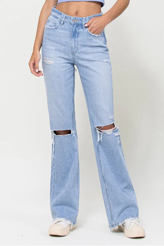 Vervet Super High Rise Distressed Jeans