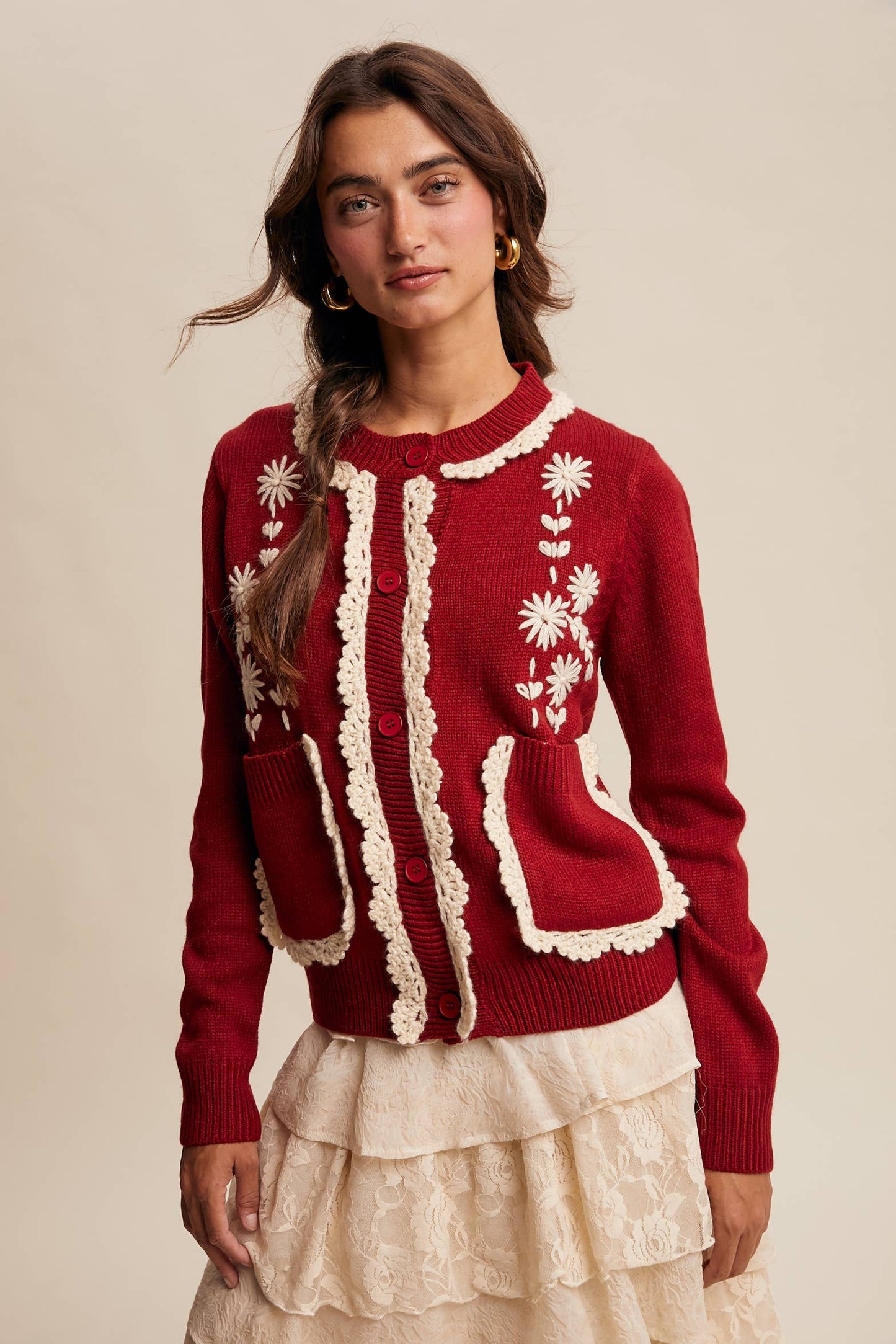 The Holly Lane Embroidered Cardigan