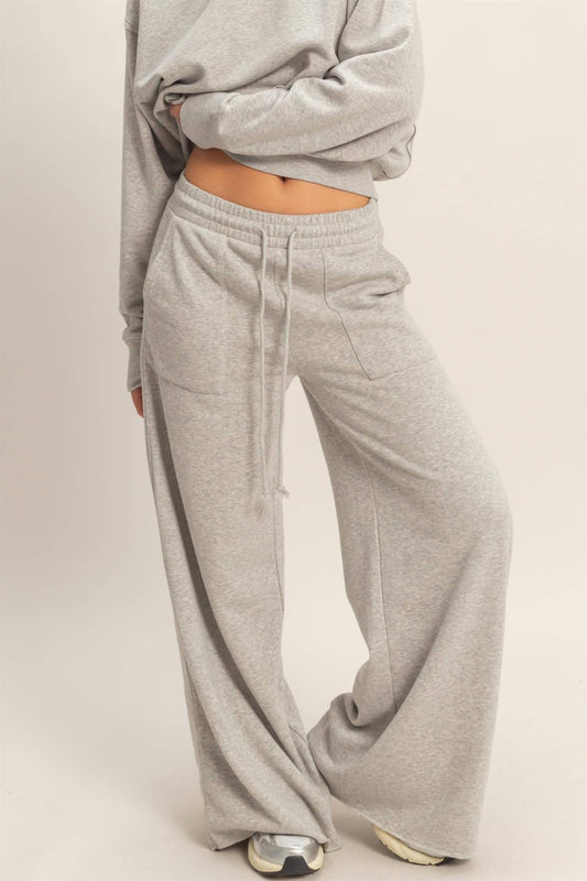 heather gray buttercloud lounge pants wide leg womens lounge wear