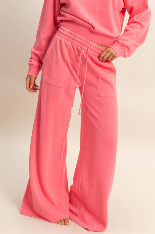 sunset pink buttercloud lounge pants wide leg womens lounge wear