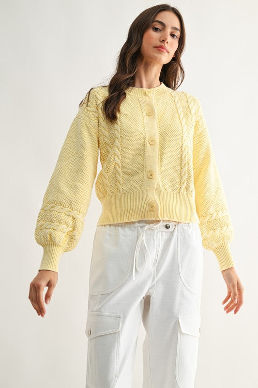 Sweet Cream Cable Cardigan