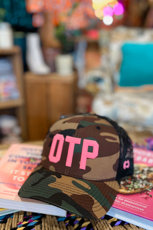 OTP Trucker Hat - Camo + Neon Pink