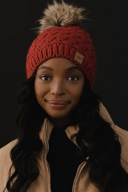 Cable Knit Pom Hat