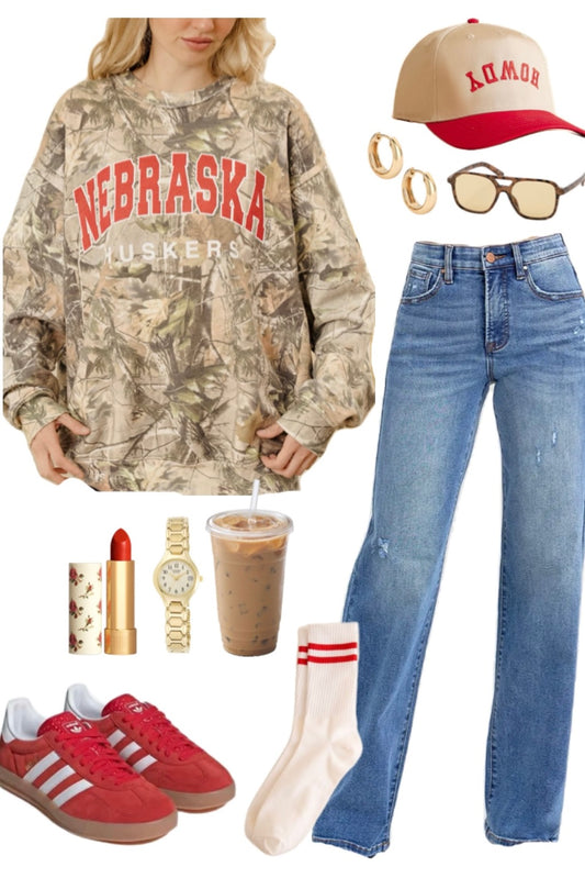 Nebraska Camo Sweatshirt