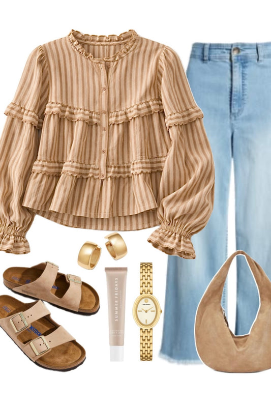 Golden Hour Ruffle Blouse