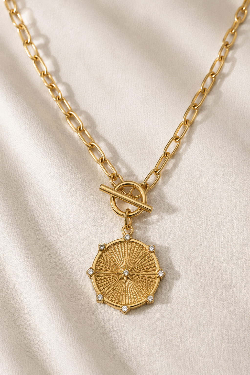 Golden Hour Compass Necklace