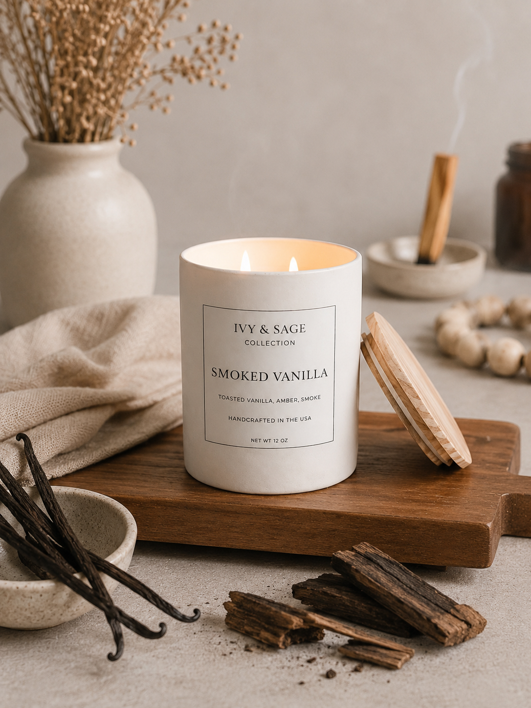 Ivy & Sage Candle | Smoked Vanilla